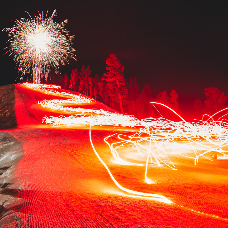 torchlight parade and fireworks